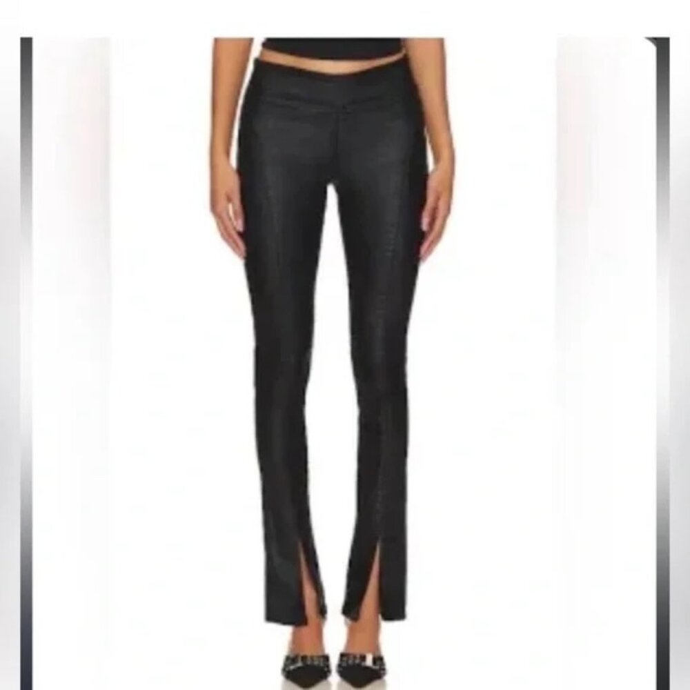 NWOT We The Free Women's Double Dutch Slit Pull On Skinny Jeans Black